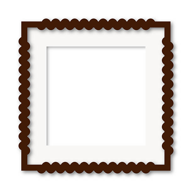 Empty photo frame on white background