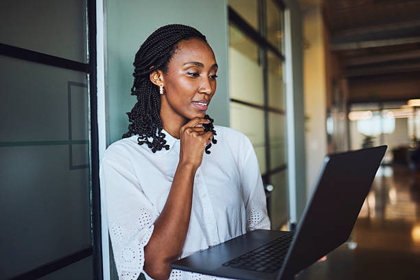 istock Thoughtful Black Businesswoman Analyzing Data on Laptop 2240932791