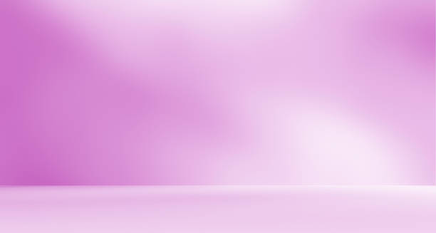 istock Empty purple studio room for product presentation with shadow of tree leaves on the wall. 2240932810