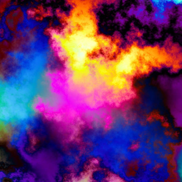 Abstract colorful wavy groovy psychedelic background.