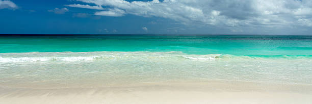 istock Perfect idyllic tropical beach, Anse Georgette in Praslin island, Seychelles panoramic web banner with copy space 2240936453