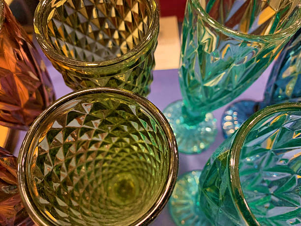 istock Colorful wine glasses close up top view shot 2240936861