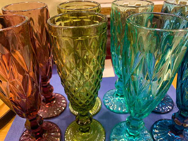 istock Colorful wine glasses on display 2240936881