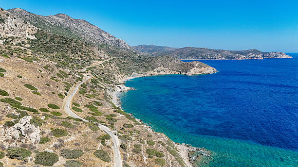 Knidos Ancient City from the Seashore - Drone View