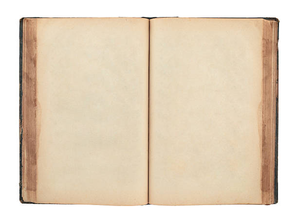 istock Open antique book showing blank aged pages, isolated on transparent background 2240941503
