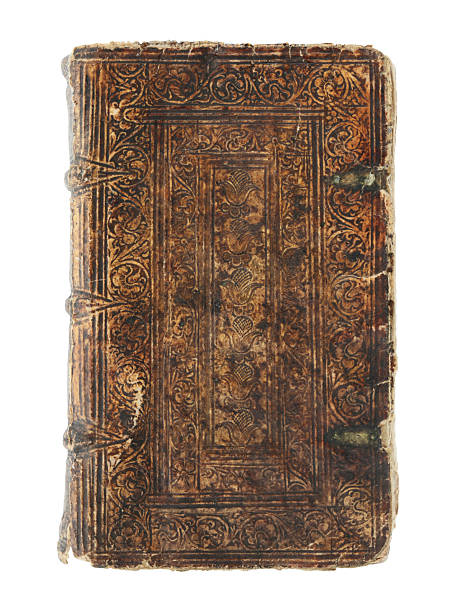 istock Old antique closed book with textured leather cover, isolated on transparent background 2240941696