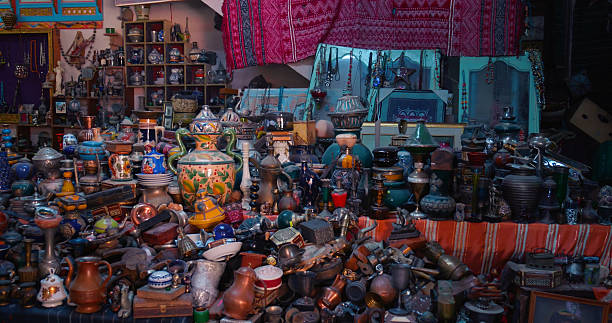 istock Old objects at a thrift shop in Tunis. 2240942215