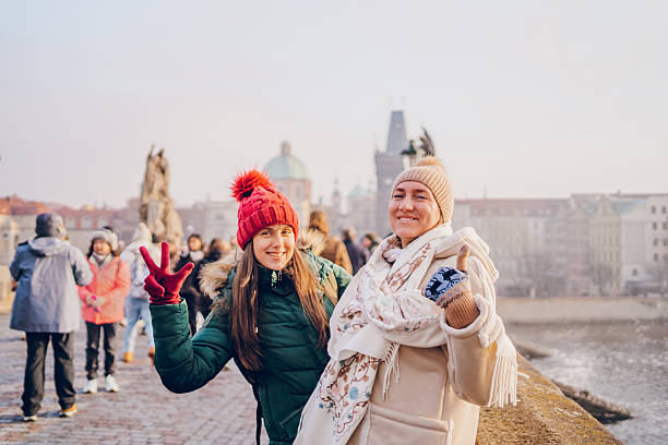 istock Two women in Prague, Czech Republic 2240943008