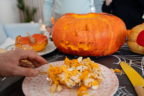 istock A family enjoying creative Halloween pumpkin carving 2240951522