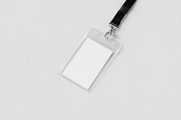 istock ID Card holder mockup with lanyard, vertical 2240961381