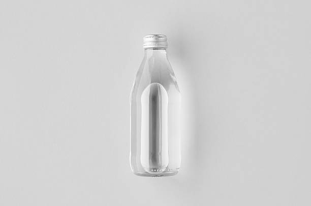 istock Small water bottle mockup, clear glass 2240961805