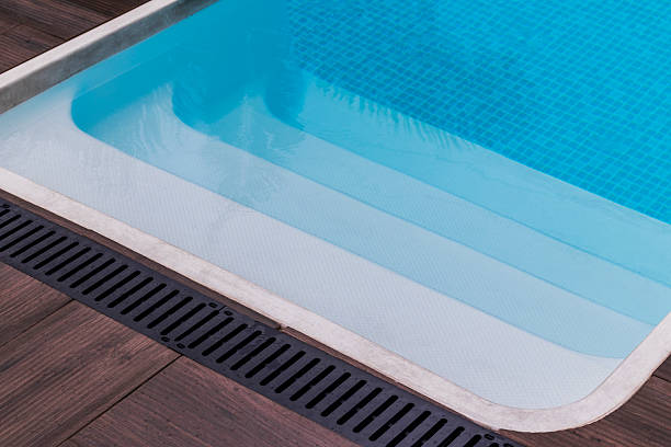istock Shot of the entry steps to the pool. Activity 2240963539