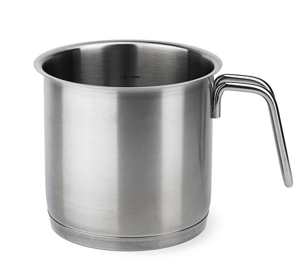 istock Stainless steel milk boiler jug isolated on white 2240964384
