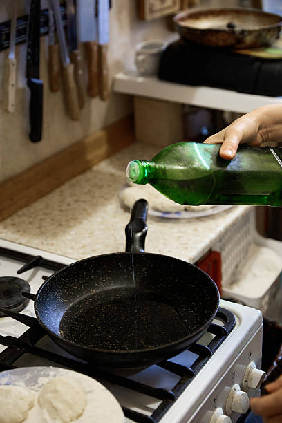 istock Adding Oil to Frying Pan for Cooking 2240965926