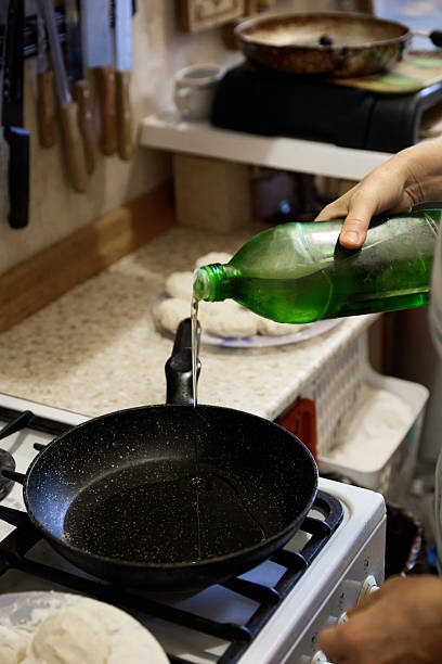 istock Adding Oil to Frying Pan for Cooking 2240965957