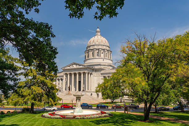 Jefferson City, MO-September 12, 2025: High Street, the main shopping street of the capital city.