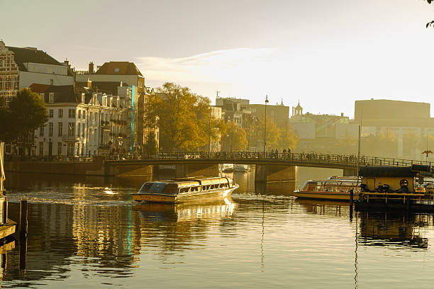 Dutch canals at sunrise