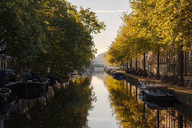 istock Mesmerizing sunrise wraps the canals in gold 2240977265
