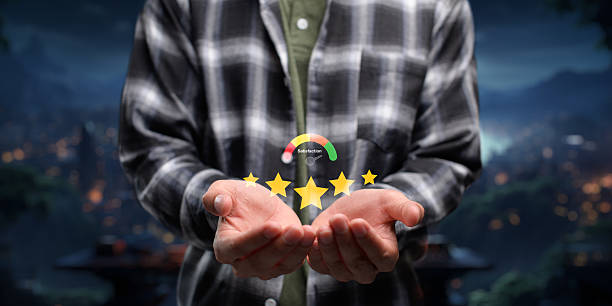 istock Concept satisfaction ,good feedback rating, customer review, happy smile relax face , think positive, assessment, , world mental health day, Calm mood, good mental health, good mood 2240991216