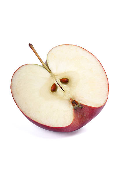 Fresh red apple fruit isolated on white background ,include clipping path