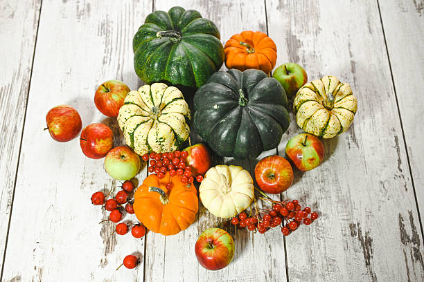colorful ripe pumpkins