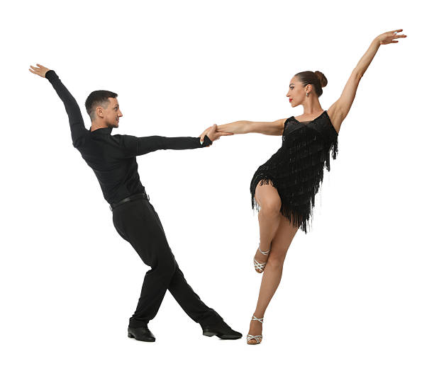 istock Couple of professional dancers on white background 2241004388