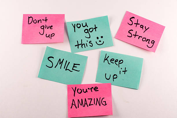 istock Motivational Sticky Notes With Positive Messages for Encouragement and Inspiration, Bold Colorful Post-It Desk Set 2241005397
