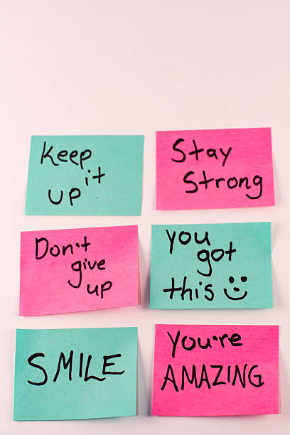 istock Motivational Sticky Notes With Positive Messages for Encouragement and Inspiration, Bold Colorful Post-It Desk Set 2241006550