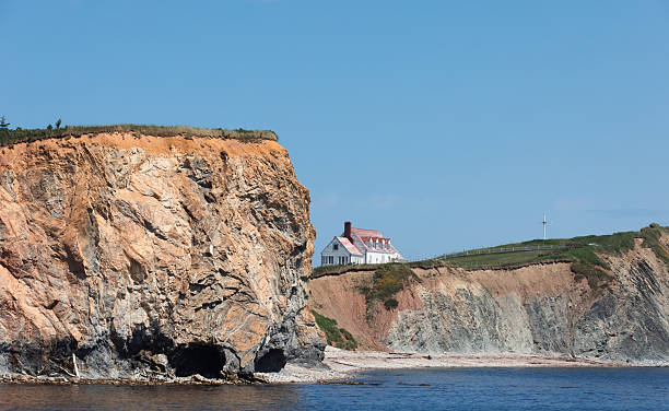 istock Seaside Cliff Home On Dramatic Coastline With White House Under Clear Blue Sky 2241007214