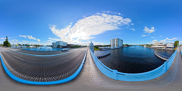 istock Commercial Boulevard SR 870 Bridge drawbridge shot with 360 camera equirectangular image 2241009953