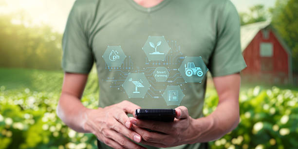 istock UI hologram agriculture and modern technology Farmer using smart farming technologies using AI 2241011267