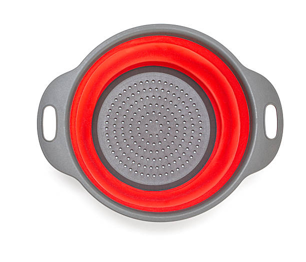 istock Red gray collapsible silicone colander kitchen utensil 2241011585
