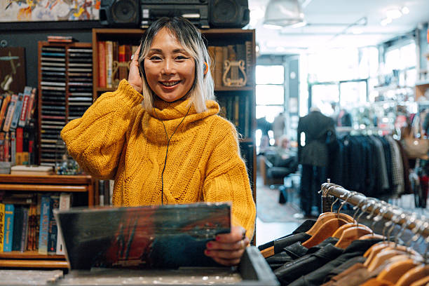 istock Exploring musical treasures in an independent record and book store 2241016476