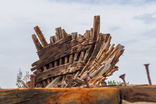Anchored rusted fishing boat near the shore, Carúpano, Sucre State, Venezuela