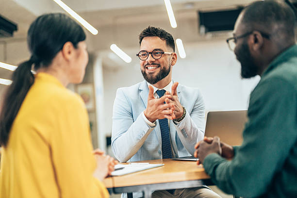 istock Business professional leading team meeting in modern office 2241019634