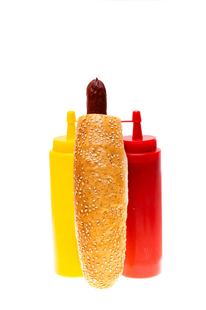 istock French hot dog with ketchup and mustard 2241023484