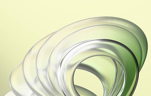 istock Abstract Metallic Green 3D Shapes with Smooth Curves and Glossy Reflections 2241024648