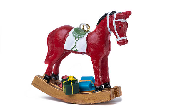 istock Christmas wooden horse isolated 2241025643