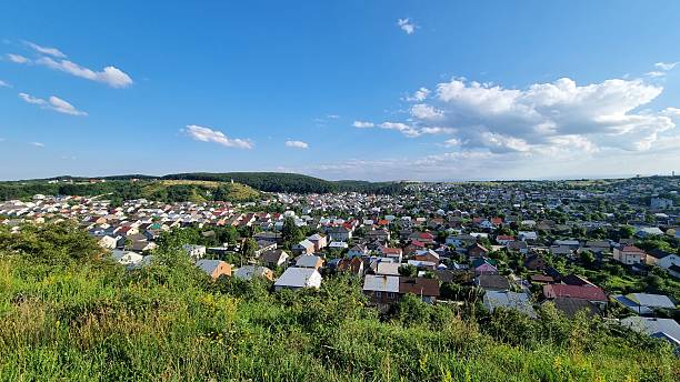 istock Panoramic View of Ukrainian Town from Hill 2241030535
