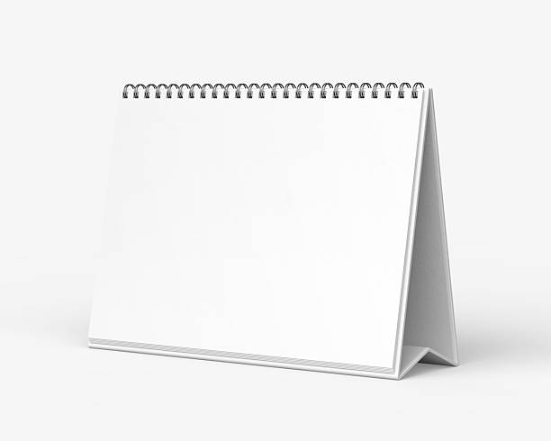 istock Blank desk calendar mockup on light white background. 2241034417