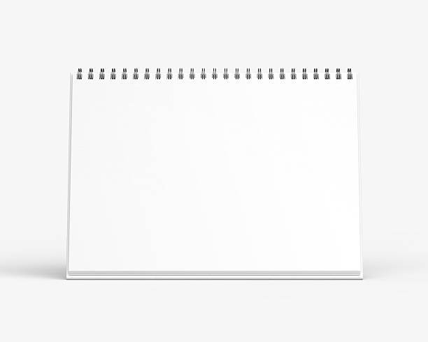 istock Blank desk calendar mockup on light white background. 2241034564