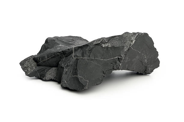 istock Large black shungite stone isolated on white background 2241037997