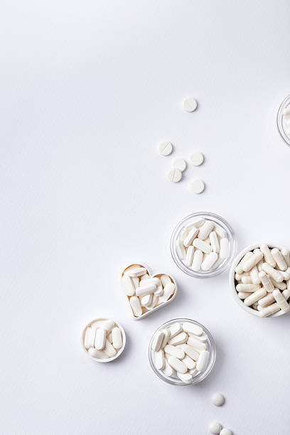 istock Organic dietary supplements, minerals and vitamins to protect immune system. Many pills, tablets, capsules. Healthy lifestyle. 2241039688