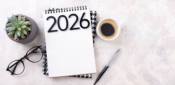 istock New year goals 2026 on desk. 2026 resolutions list with notebook, plant on table. Resolutions, plan, goals, action, checklist, idea concept. New Year 2026 resolutions 2241044192