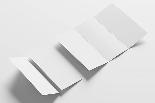 istock A4 Trifold Brochure White Blank 3D Rendering Mockup 2241048924