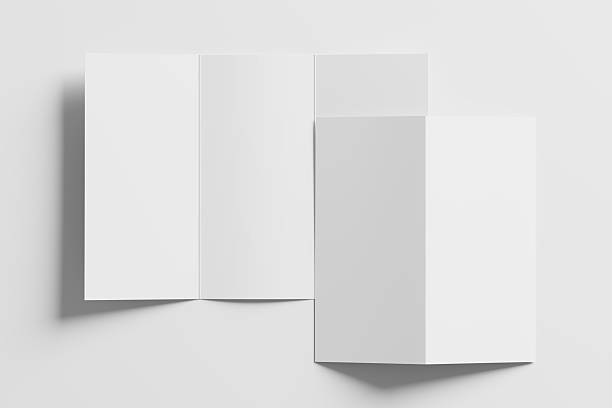 istock A4 Trifold Brochure White Blank 3D Rendering Mockup 2241048945