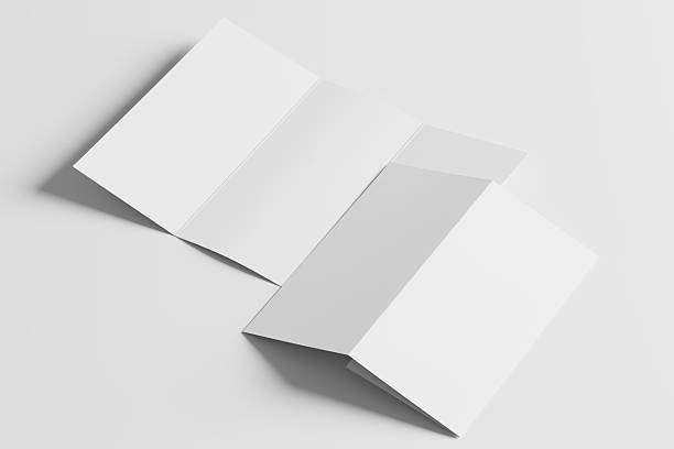 istock A4 Trifold Brochure White Blank 3D Rendering Mockup 2241049181