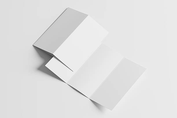 istock A4 Trifold Brochure White Blank 3D Rendering Mockup 2241049223