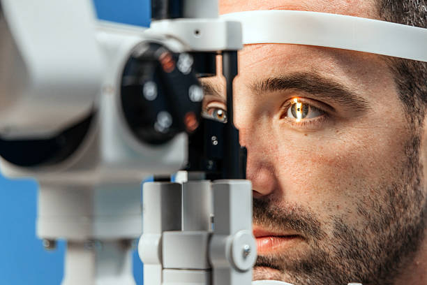 istock Close-up of a human eye during an ophthalmology examination 2241061971