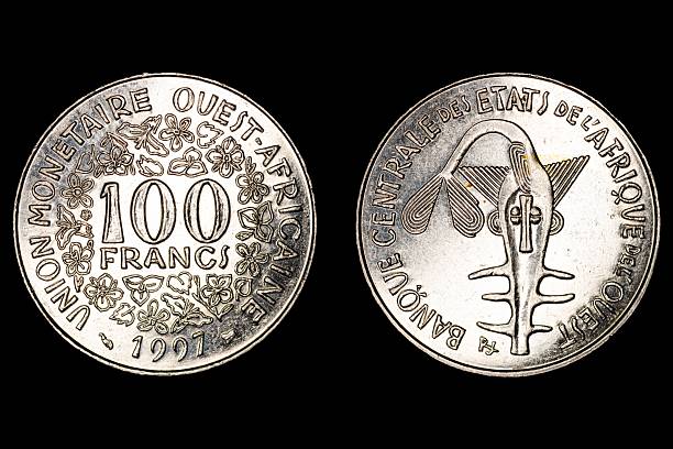 1991 West African 100 Francs Coin Close-up